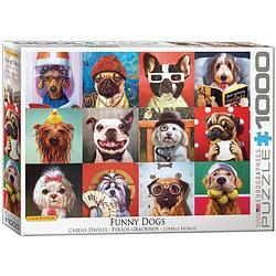 Foto van Eurographics puzzel funny dogs - lucia heffernan - 1000 stukjes