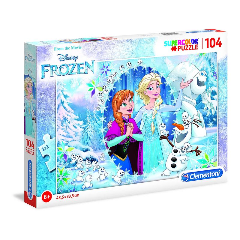 Foto van Clementoni supercolor legpuzzel frozen 104 stukjes