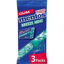 Foto van Mentos breeze mint kauwgom mint suikervrij 3 blisters 12 stuks bij jumbo