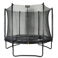 Foto van Spring trampoline 244 cm (8ft) met veiligheidsnet - black edition - zwarte rand