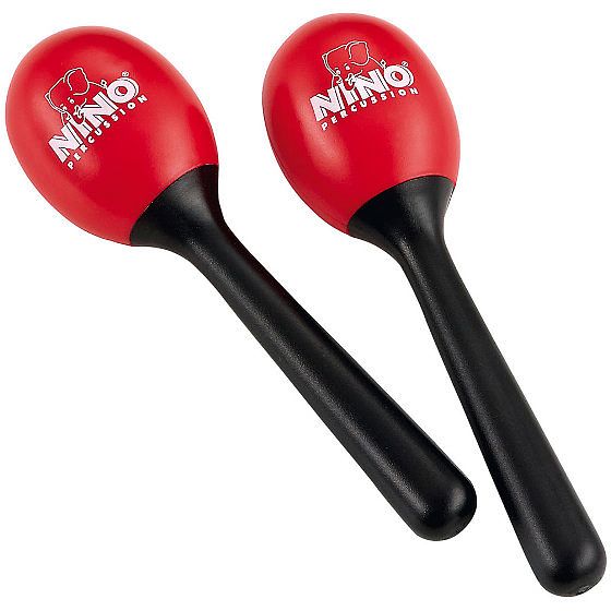 Foto van Nino percussion nino569r kunststof maracas rood