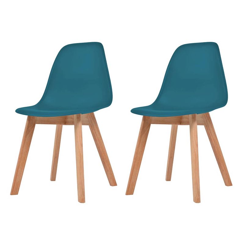 Foto van Vidaxl eetkamerstoelen 2 st kunststof turquoise