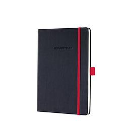 Foto van Notitieboek sigel conceptum red edition hardcover a5 zwart geruit