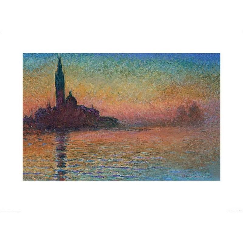 Foto van Pyramid monet sunset in venice kunstdruk 60x80cm