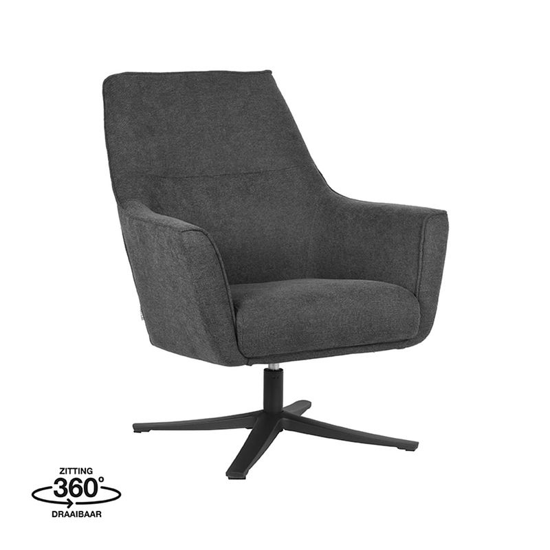 Foto van Label51 fauteuil tod - antraciet - weave