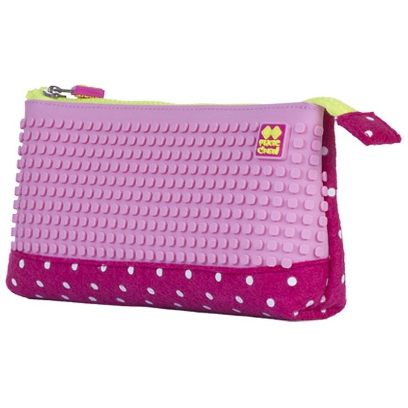 Foto van Pixie crew etui met siliconen zijkant en pixels 20 cm roze