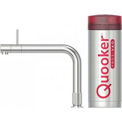 Foto van Quooker front met pro3 boiler 3-in-1 kokend water kraan rvs