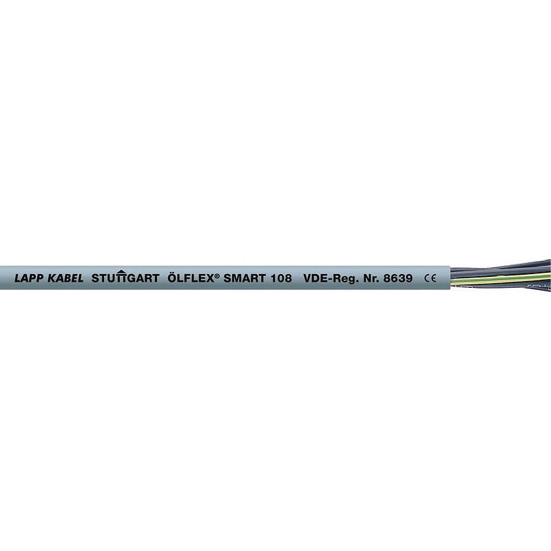 Foto van Lapp ölflex® smart 108 stuurstroomkabel 3 g 0.50 mm² grijs 10030099-100 100 m