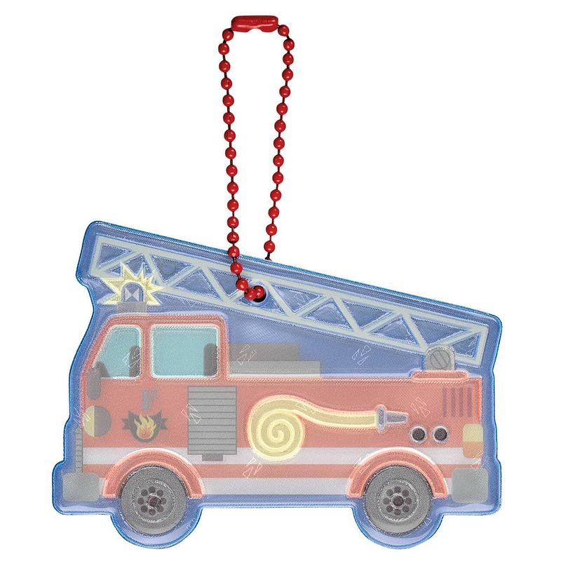 Foto van Moses sleutelhanger glimmis brandweerwagen 13 cm blauw/rood