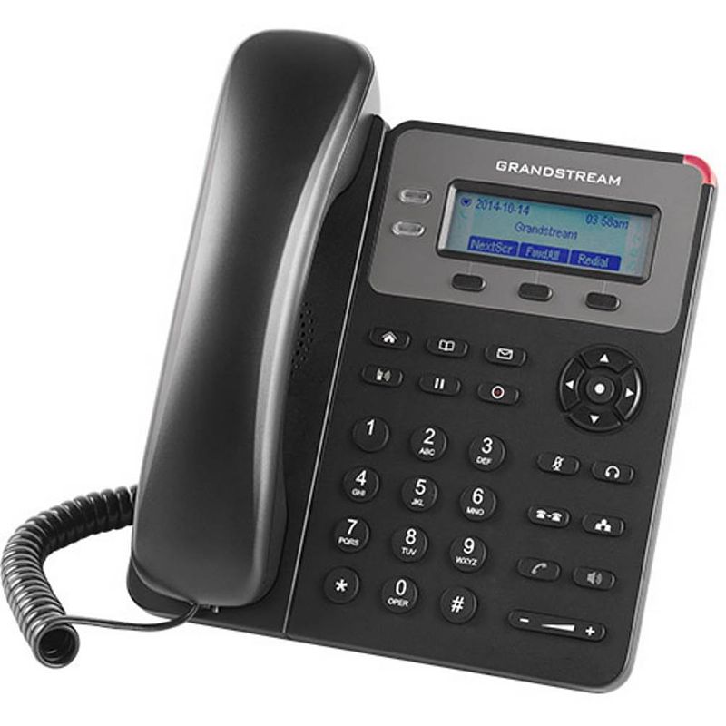 Foto van Grandstream sip gxp-1615 entry mit poe vaste voip-telefoon poe kleurendisplay grijs, zwart