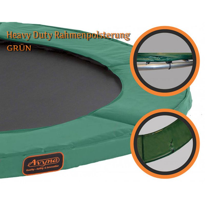 Foto van Avyna trampoline beschermrand heavy duty - universeel - ø 245 cm - groen