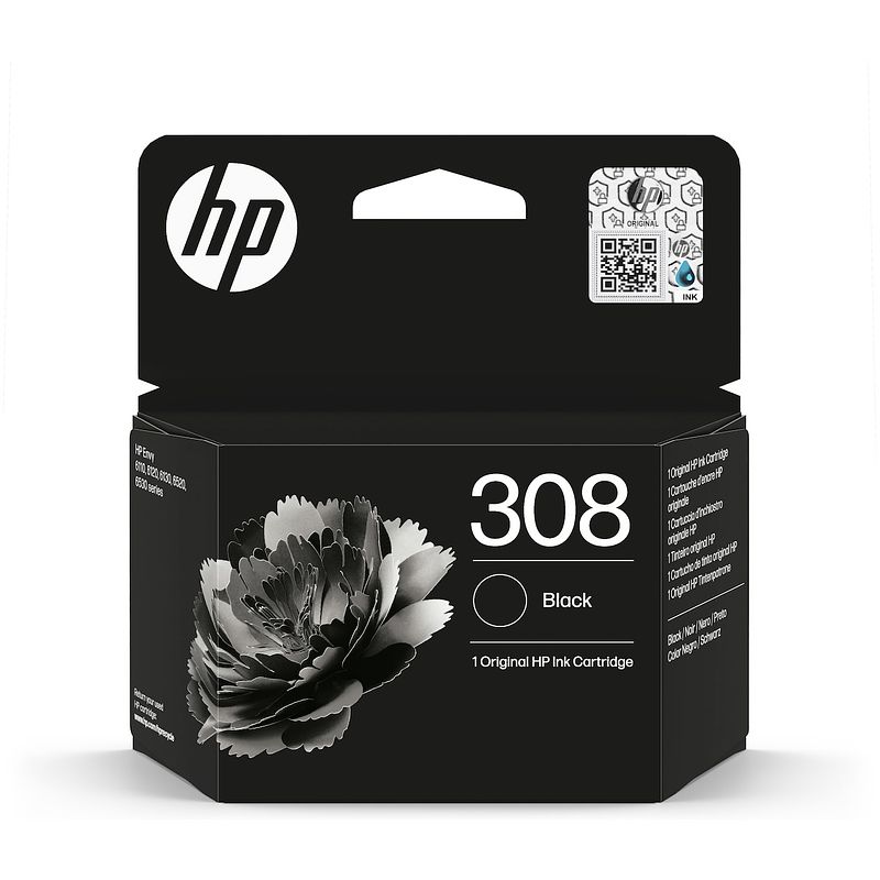 Foto van Hp 308 cartridge inkt zwart