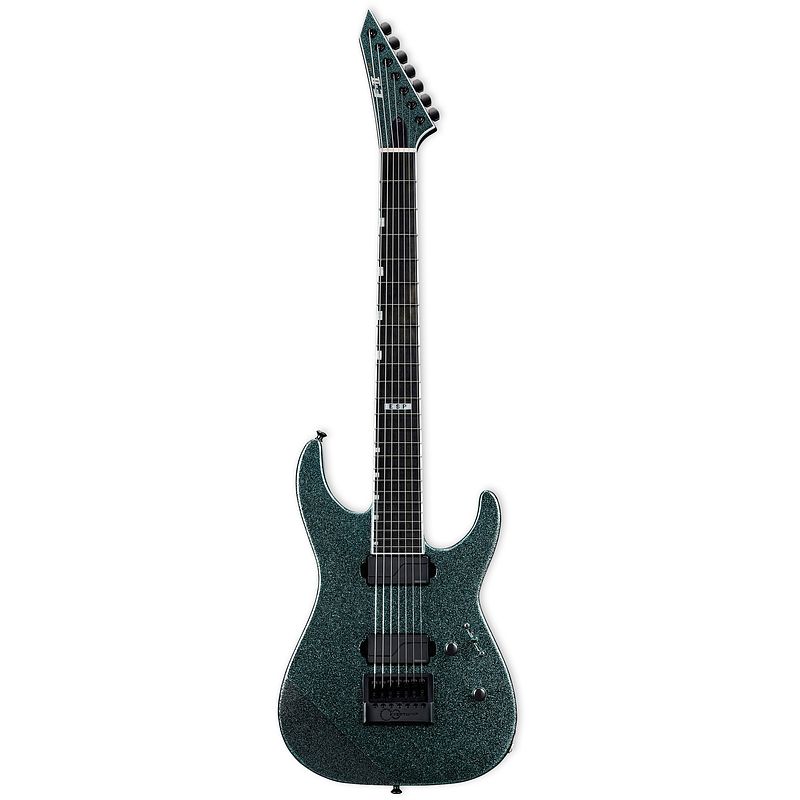 Foto van Esp e-ii m-ii 7b baritone evertune granite sparkle 7-snarige elektrische gitaar met koffer