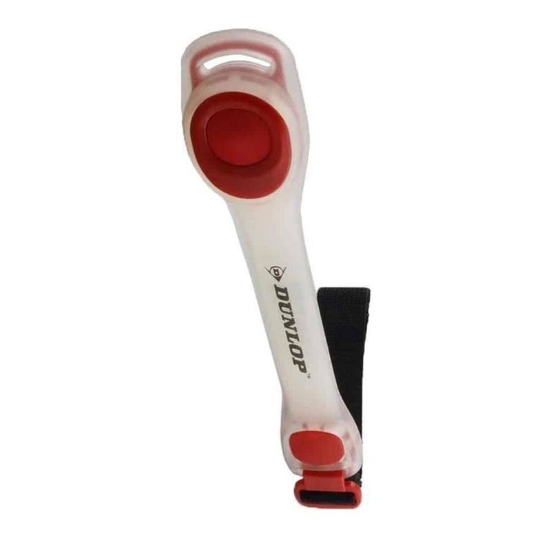 Foto van Dunlop sportarmband veiligheidsarmband hardlopen - led - verstelbaar - rood wit