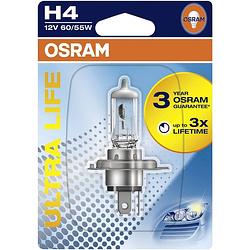 Foto van Osram auto 64193ult-01b halogeenlamp ultra life h4 55/60 w 12 v