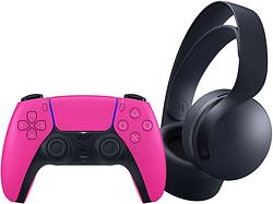 Foto van Sony playstation 5 dualsense controller nova pink + sony pulse 3d wireless headset
