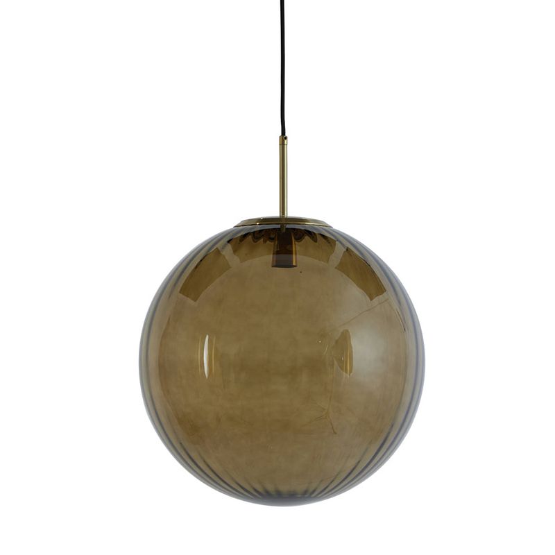 Foto van Light & living - hanglamp magdala - 48x48x48 - bruin