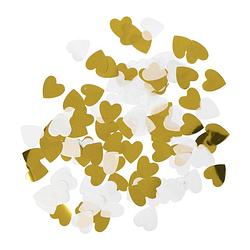 Foto van Confetti hartjes goud/wit