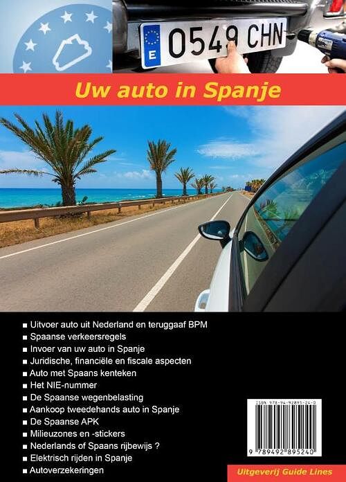 Foto van Uw auto in spanje - peter gillissen - paperback (9789492895240)