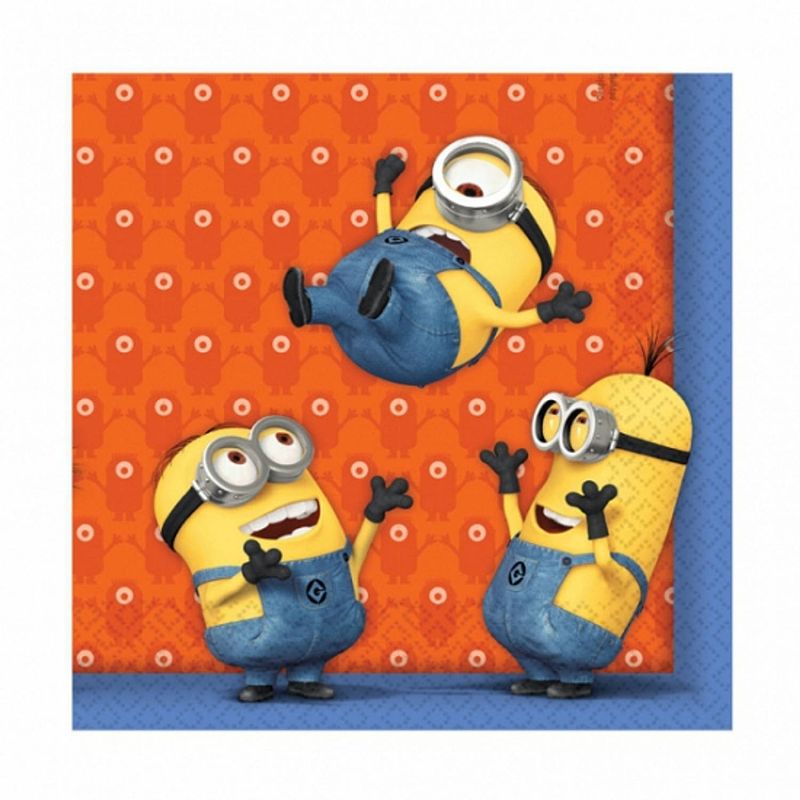 Foto van 60x minions thema servetten 33 x 33 cm - feestservetten