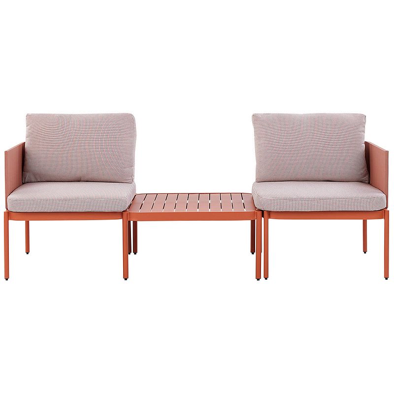 Foto van Beliani terracina - loungeset-oranje-aluminium