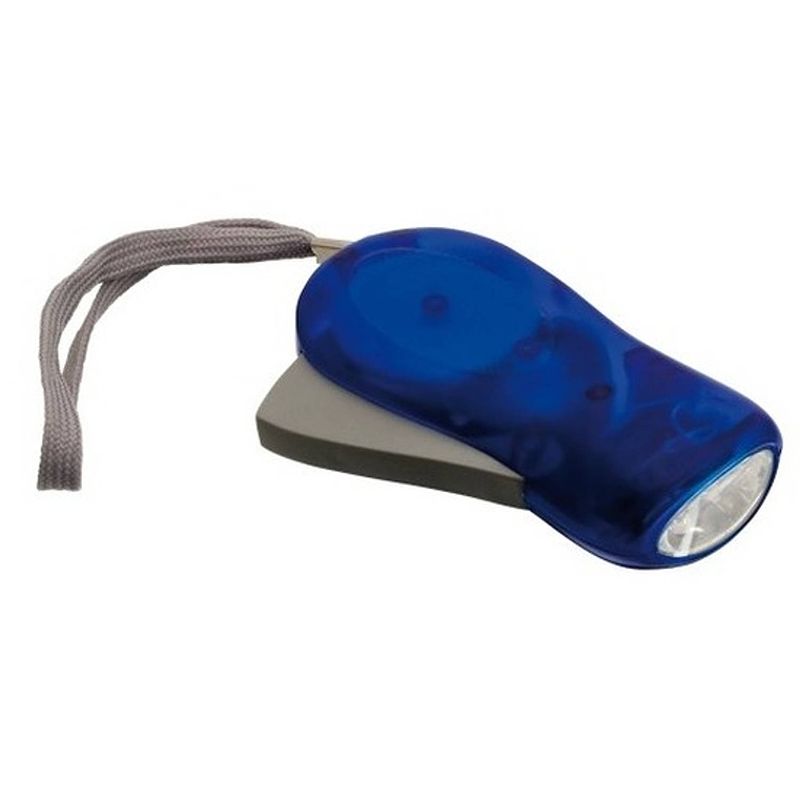Foto van Knijpkat zaklamp blauw 10,5 cm - zaklampje sleutelhanger