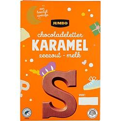 Foto van Jumbo chocoladeletter s melk karamel zeezout 135g