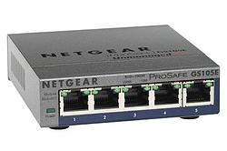 Foto van Netgear gs105pe-10000s switch grijs