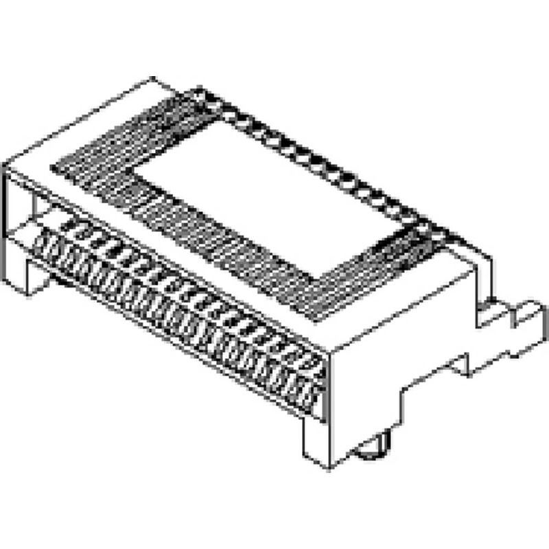 Foto van Molex 755860104 female header, inbouw (standaard) totaal aantal polen: 38 rastermaat: 0.8 mm inhoud: 1 stuk(s) tape on full reel