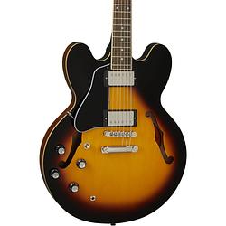 Foto van Epiphone es-335 lh vintage sunburst linkshandige semi-akoestische gitaar