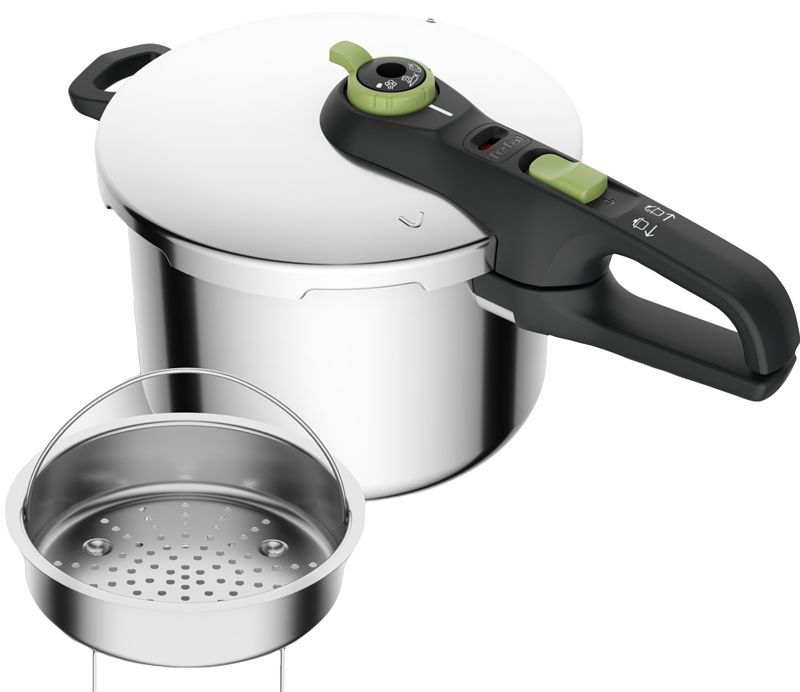 Foto van Tefal secure 5 trendy snelkookpan 6 liter + stoommandje