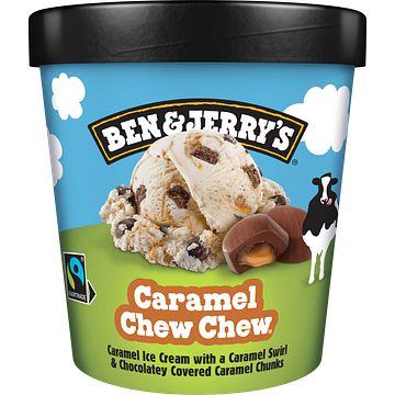 Foto van Ben & jerry's ijs caramel chew chew pint 465ml bij jumbo