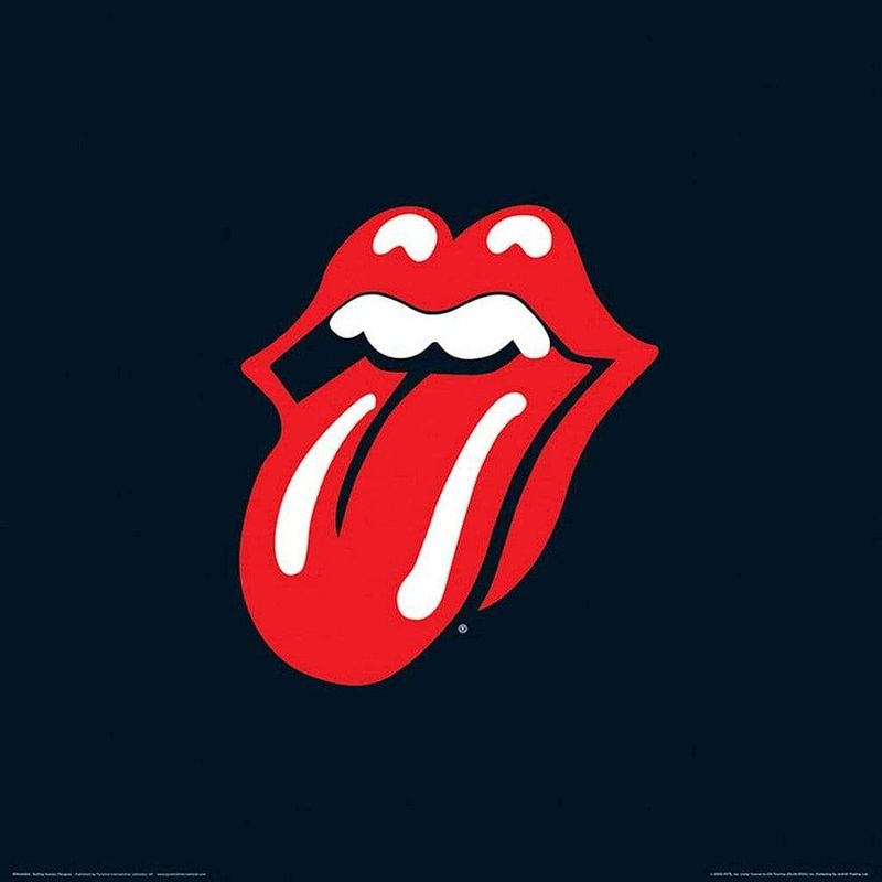 Foto van Pyramid the rolling stones lips kunstdruk 40x40cm