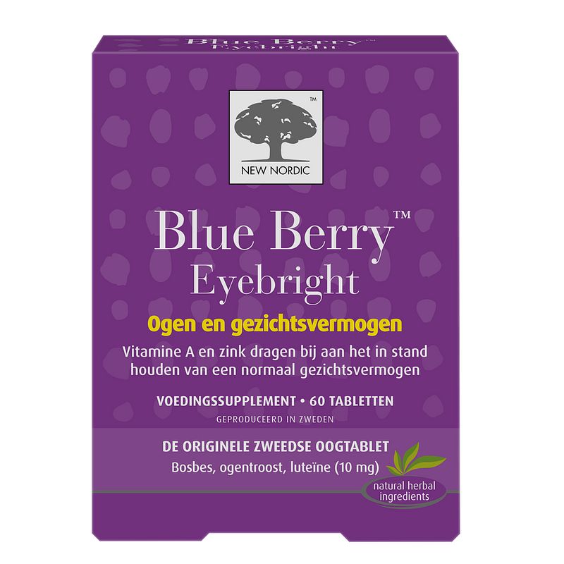 Foto van New nordic blue berry eyebright tabletten