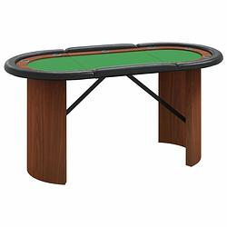 Foto van Vidaxl pokertafel voor 10 spelers 160x80x75 cm groen