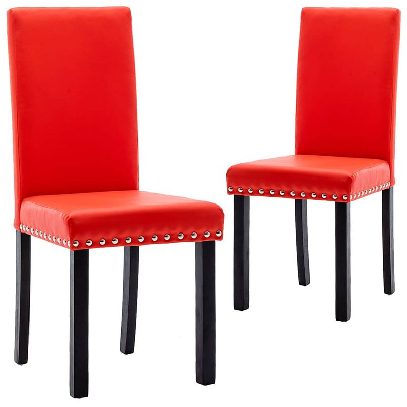 Foto van Vidaxl eetkamerstoelen 2 st pvc rood