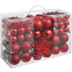 Foto van Tectake - set van 86 kerstballen rood - 403324