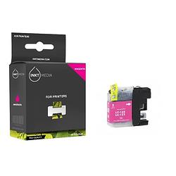 Foto van Inktmedia® -navulinkt - geschikt brother lc-123m inktcartridge magenta - navul inkt - refill inkt