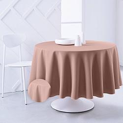 Foto van Today rond tafelkleed - tafellaken - ø180cm - polyester - woestijnroos - roze