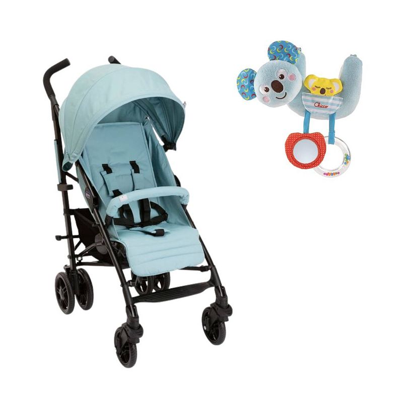 Foto van Chicco bundel - buggy liteway 4 - hydra & rammelaar - koalabeer - te bevestigen aan kinderwagen