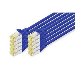 Foto van Digitus dk-1644-a-010-b-10 rj45 netwerkkabel, patchkabel cat 6a s/ftp 1 m blauw 1 stuk(s)