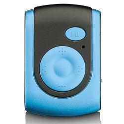 Foto van Oplaadbare mp3 speler met sd-kaart slot en in-ear oortelefoon ices imp-101bu blauw-zwart