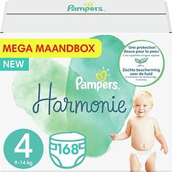 Foto van Pampers - harmonie pure - maat 4 - mega maandbox - 168 luiers