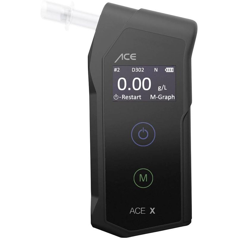 Foto van Ace x alcoholtester zwart 0.0 tot 5 ‰ incl. display