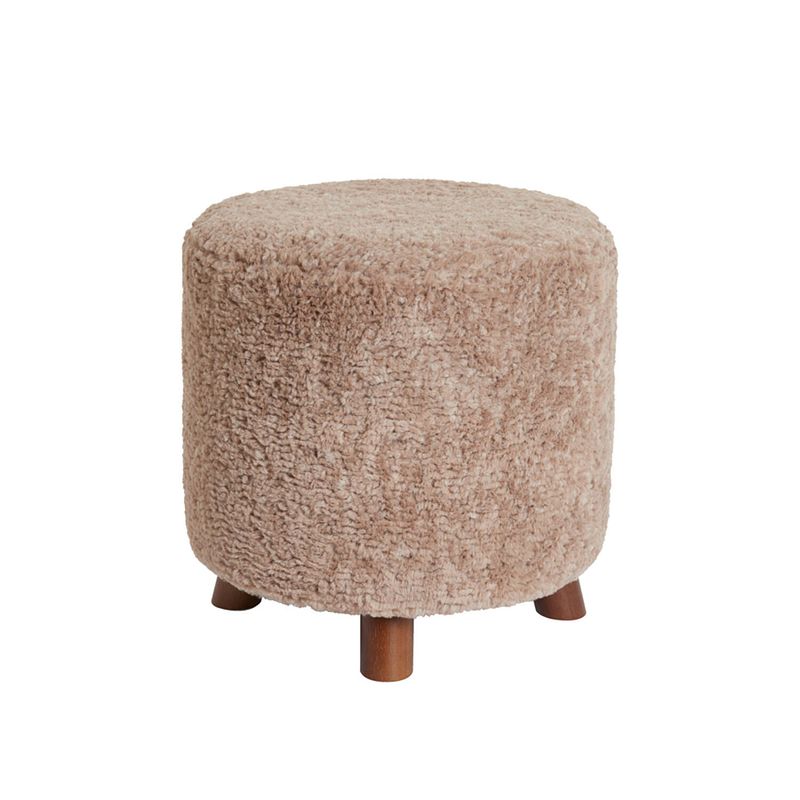 Foto van Pouf 40x40 cm polly brown-grey+brown