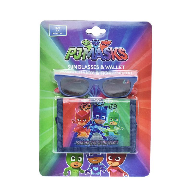 Foto van Disney zonnebril portemonnee pj masks junior blauw 2-delig