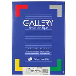 Foto van Gallery witte etiketten ft 99,1 x 38,1 mm (b x h), ronde hoeken, doos van 1.400 etiketten