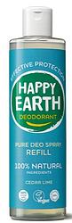 Foto van Happy earth 100% natuurlijke deo spray cedar lime navulling