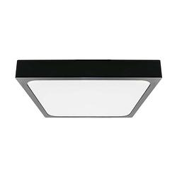 Foto van V-tac vt-8624 led plafondlamp - 24w - zwart - 4000k - vierkant -