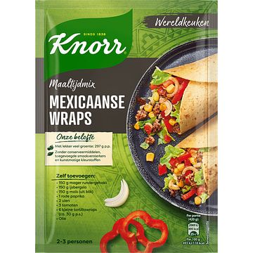 Foto van Knorr wereldkeuken maaltijdmix mexicaanse wraps 38g bij jumbo